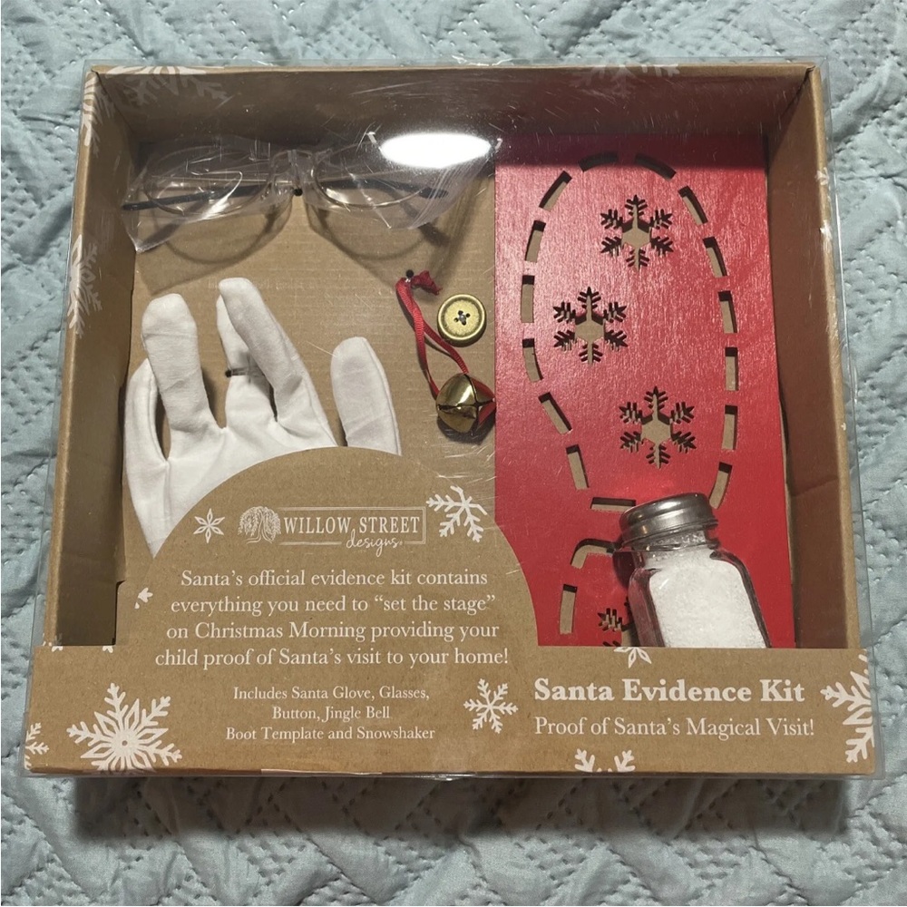 NEW Willow Street Designs Santa Clause Evidence Kit - Proof of Magical Visit